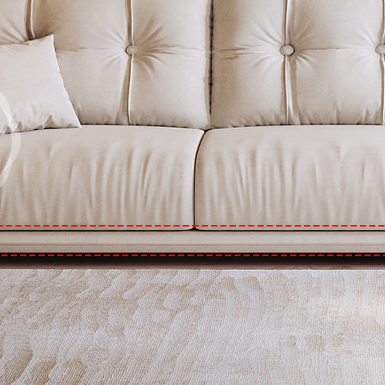 Skandinavisches Sofa weiße Kissen Kunstleder Wohnzimmer Kissen Top Arm