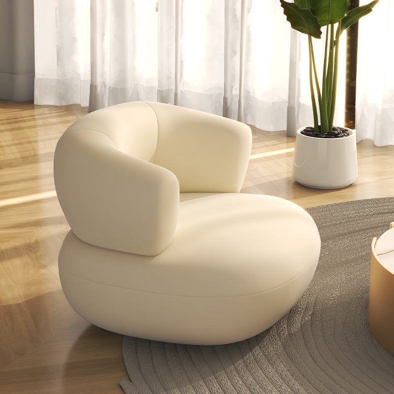 Tessuto scandinavo in tessuto da soggiorno smoking braccio sedute bianche curve