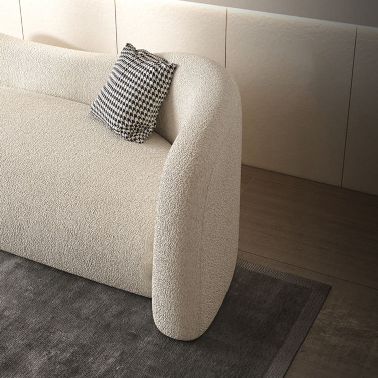 Tessuto scandinavo in tessuto da soggiorno smoking braccio sedute bianche curve