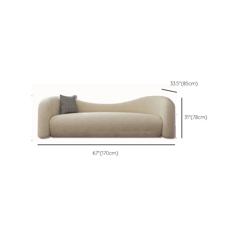 Tessuto scandinavo in tessuto da soggiorno smoking braccio sedute bianche curve