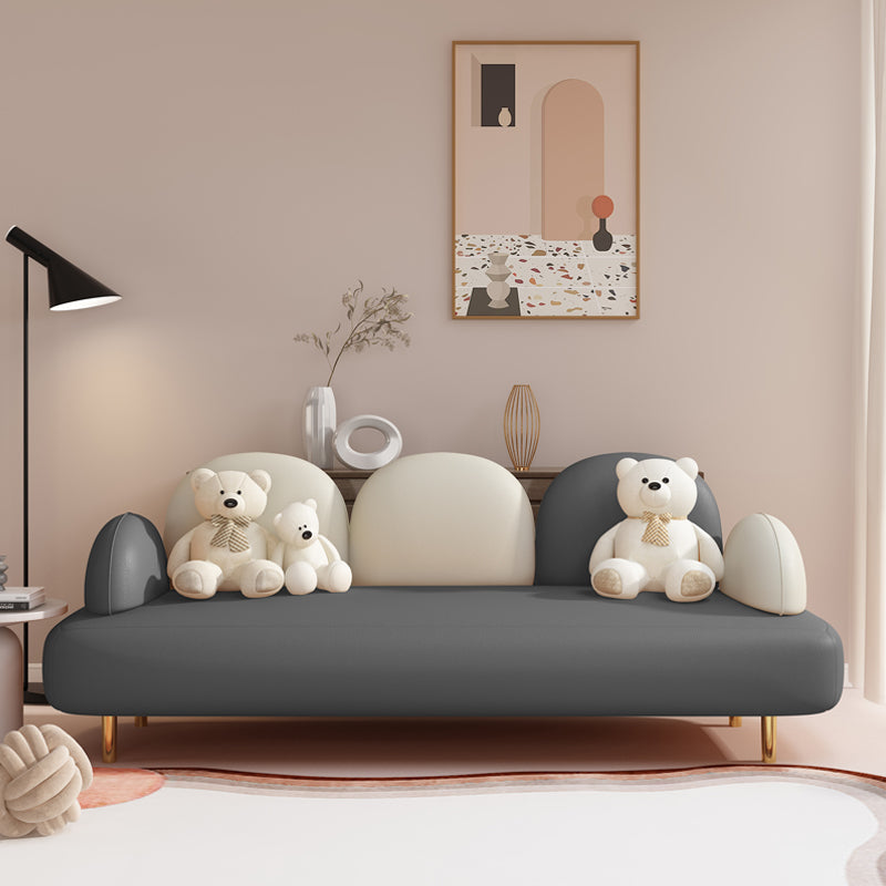 Zeitgenössisches Sitzplatz Leder 3 Sitzer Wohnzimmer eingebraucht