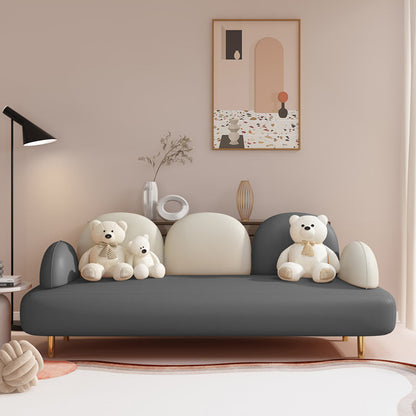 Zeitgenössisches Sitzplatz Leder 3 Sitzer Wohnzimmer eingebraucht