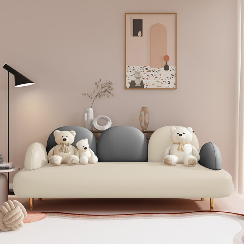 Zeitgenössisches Sitzplatz Leder 3 Sitzer Wohnzimmer eingebraucht