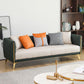 Glam Square Arm Sofa 29.13" High Faux Leather Sofa Stain Resistant