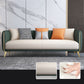Glam Square Arm Sofa 29.13" High Faux Leather Sofa Stain Resistant