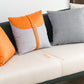 Glam Square Arm Sofa 29.13" High Faux Leather Sofa Stain Resistant