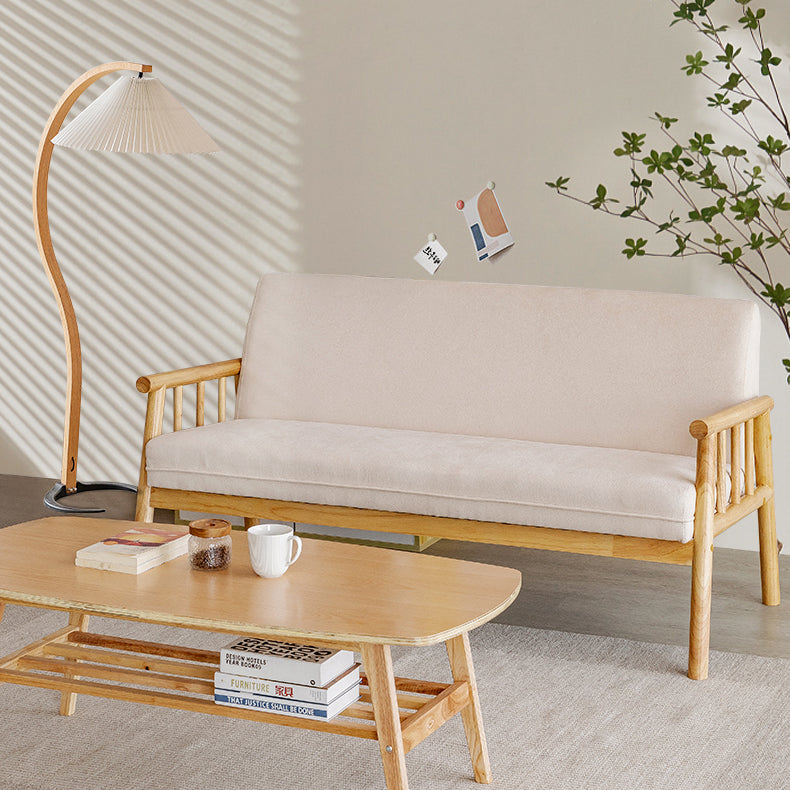 Contemporary Square Arm Sofa 31.49" High Linen Sofa with Tight Back