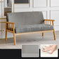 Contemporary Square Arm Sofa 31.49" High Linen Sofa with Tight Back