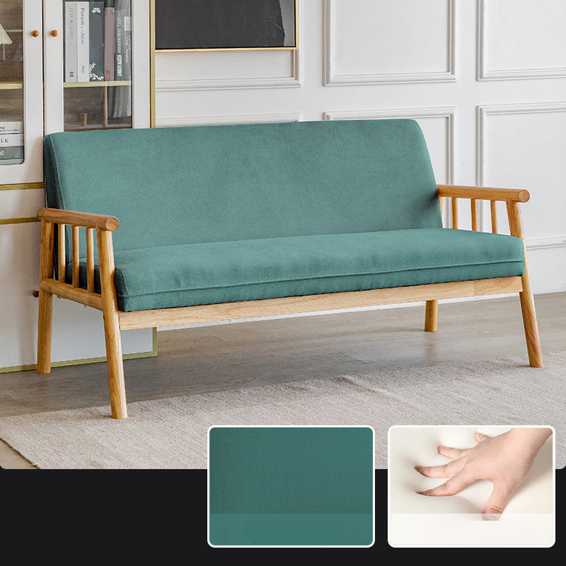 Contemporary Square Arm Sofa 31.49" High Linen Sofa with Tight Back