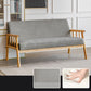 Contemporary Square Arm Sofa 31.49" High Linen Sofa with Tight Back