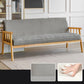 Contemporary Square Arm Sofa 31.49" High Linen Sofa with Tight Back