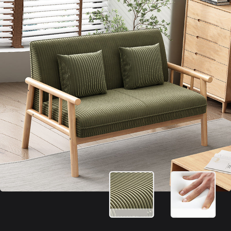 Contemporary Square Arm Sofa 31.49" High Linen Sofa with Tight Back