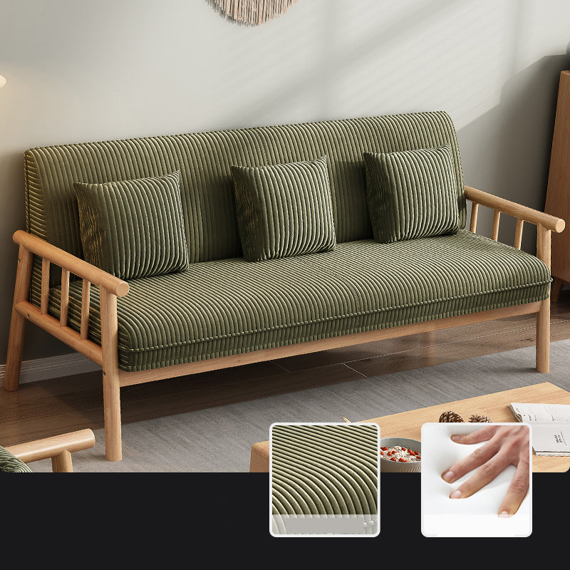 Contemporary Square Arm Sofa 31.49" High Linen Sofa with Tight Back