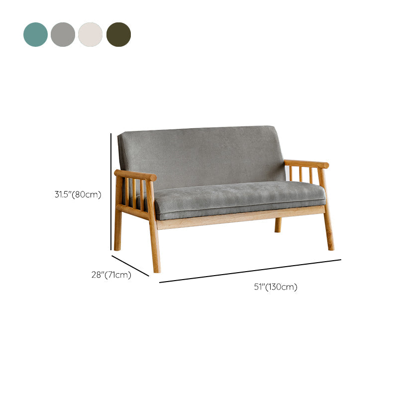 Contemporary Square Arm Sofa 31.49" High Linen Sofa with Tight Back