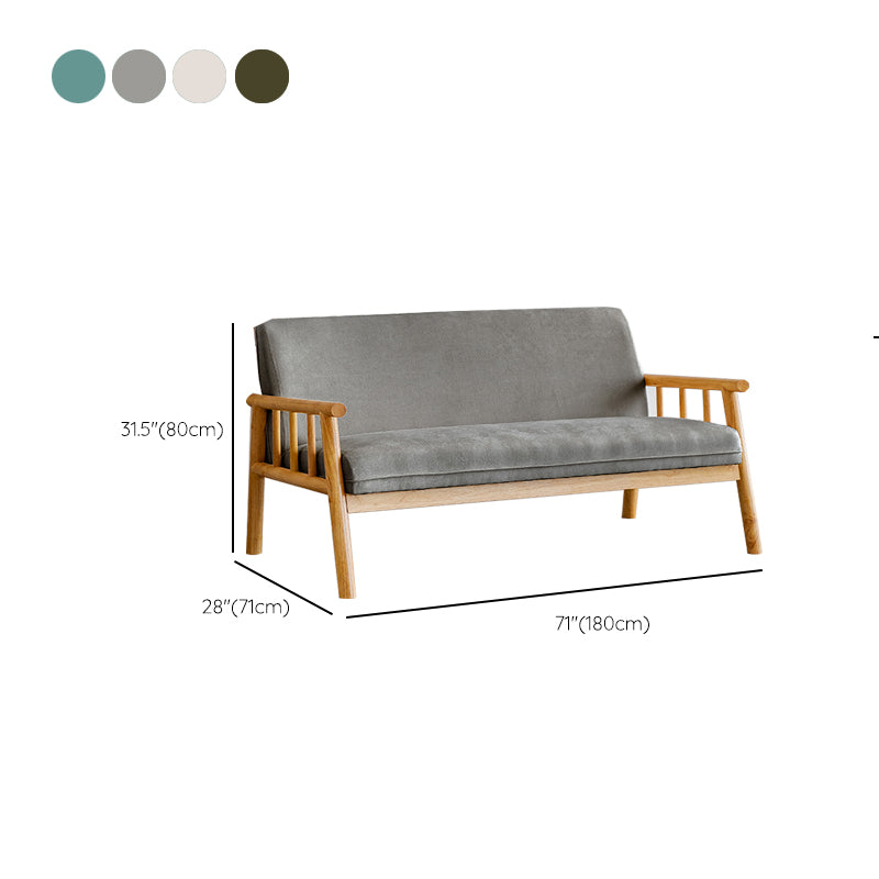 Contemporary Square Arm Sofa 31.49" High Linen Sofa with Tight Back