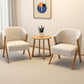 Scandinavian Wooden Accent Armchair Solid Color Arms Included Armchair Clearhalo 'Accent Chairs' 'accent_chairs' 'Chairs & Seating' 'furn' 'furn_accent_chairs' 'Furniture' 'Living Room Furniture' 7592105