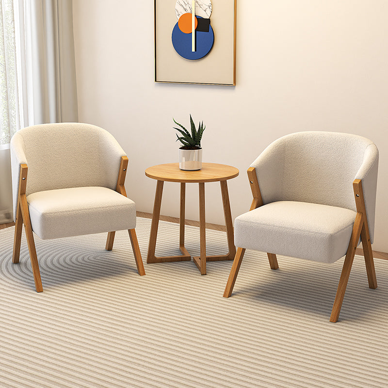 Scandinavian Wooden Accent Armchair Solid Color Arms Included Armchair Clearhalo 'Accent Chairs' 'accent_chairs' 'Chairs & Seating' 'furn' 'furn_accent_chairs' 'Furniture' 'Living Room Furniture' 7592105
