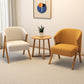 Scandinavian Wooden Accent Armchair Solid Color Arms Included Armchair Clearhalo 'Accent Chairs' 'accent_chairs' 'Chairs & Seating' 'furn' 'furn_accent_chairs' 'Furniture' 'Living Room Furniture' 7592108