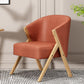Scandinavian Wooden Accent Armchair Solid Color Arms Included Armchair Orange Tech Cloth 1 Piece Clearhalo 'Accent Chairs' 'accent_chairs' 'Chairs & Seating' 'furn' 'furn_accent_chairs' 'Furniture' 'Living Room Furniture' 7592109