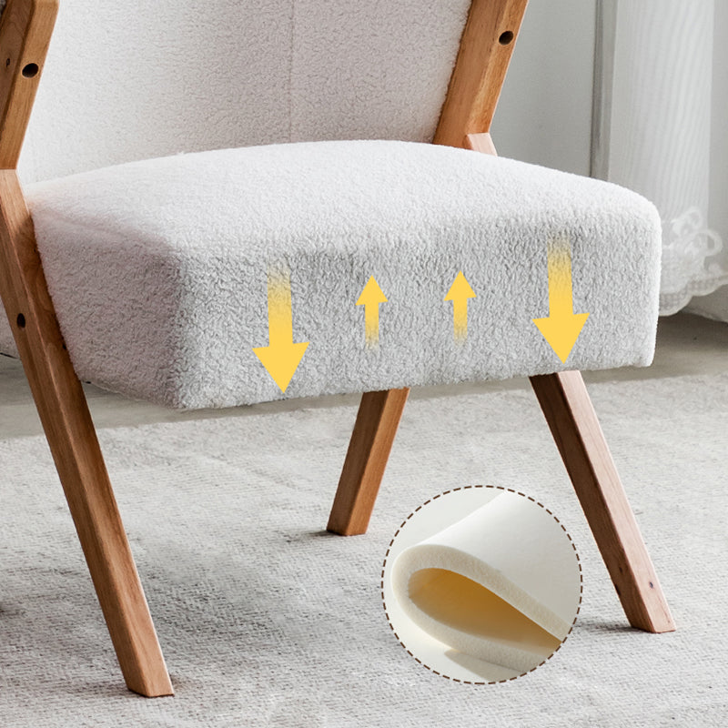 Scandinavian Wooden Accent Armchair Solid Color Arms Included Armchair Clearhalo 'Accent Chairs' 'accent_chairs' 'Chairs & Seating' 'furn' 'furn_accent_chairs' 'Furniture' 'Living Room Furniture' 7592117