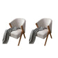 Scandinavian Wooden Accent Armchair Solid Color Arms Included Armchair White Wool Blend 2 Piece Set Clearhalo 'Accent Chairs' 'accent_chairs' 'Chairs & Seating' 'furn' 'furn_accent_chairs' 'Furniture' 'Living Room Furniture' 7592122