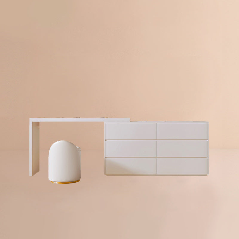 15 "brede Scandinavische ijdelheid tafel houten witte make-up ijdelheid