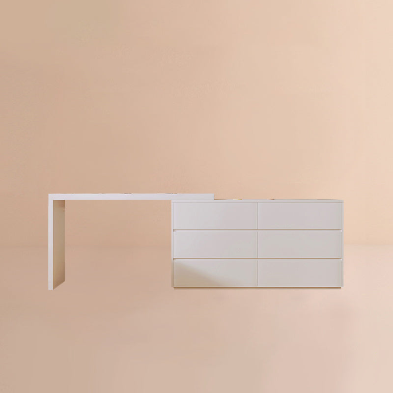 15 "brede Scandinavische ijdelheid tafel houten witte make-up ijdelheid