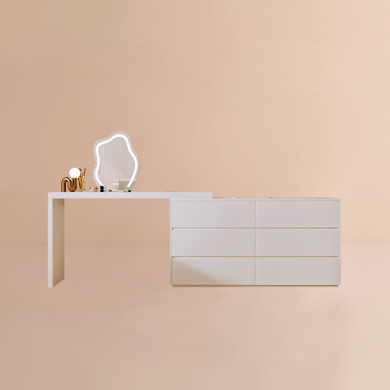 15 "brede Scandinavische ijdelheid tafel houten witte make-up ijdelheid