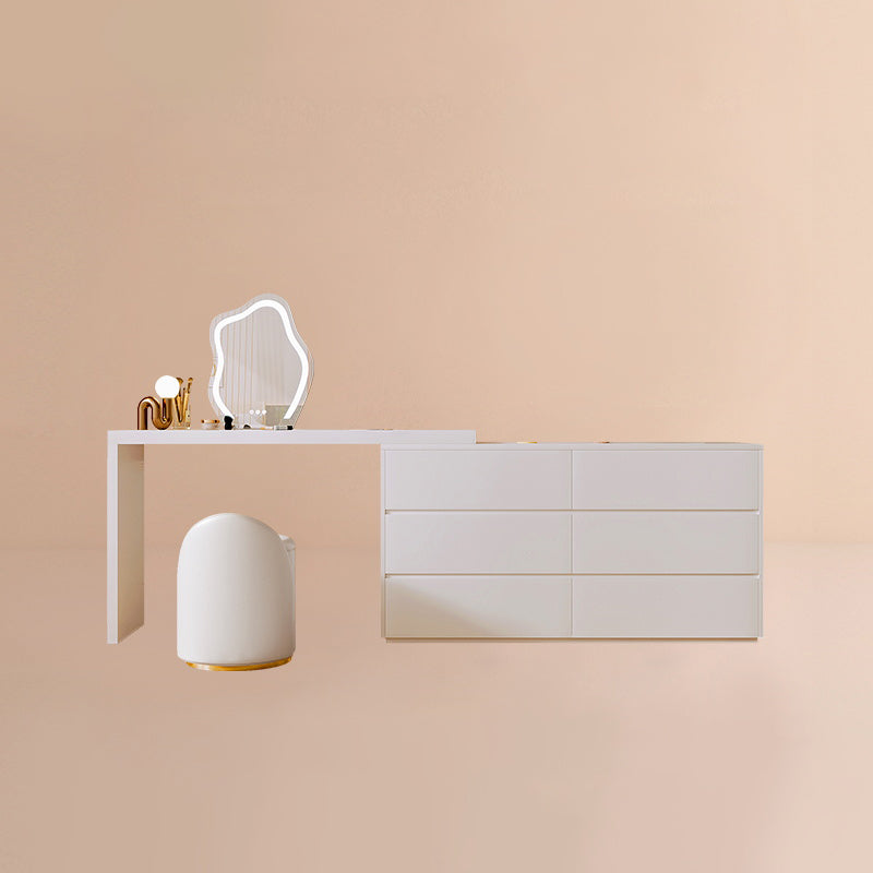 15 "brede Scandinavische ijdelheid tafel houten witte make-up ijdelheid