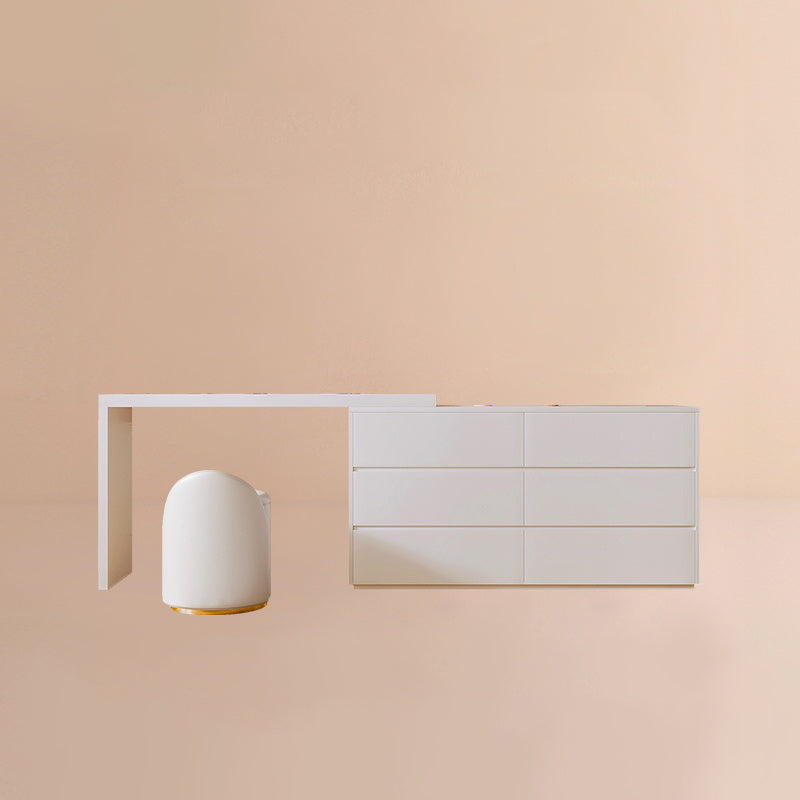 15 "brede Scandinavische ijdelheid tafel houten witte make-up ijdelheid