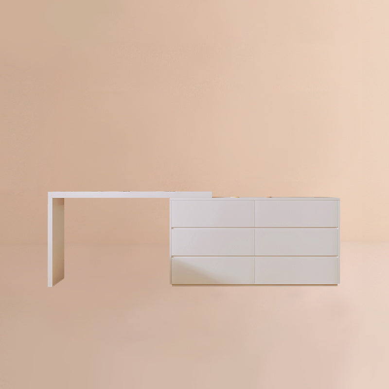 15 "brede Scandinavische ijdelheid tafel houten witte make-up ijdelheid