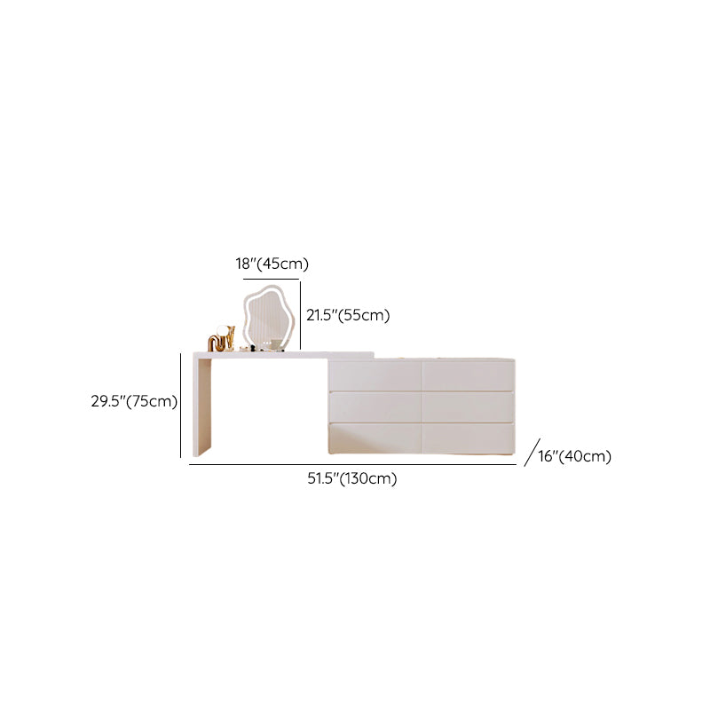 15 "brede Scandinavische ijdelheid tafel houten witte make-up ijdelheid