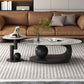 Metal Abstract Base Cocktail Table Glam Slate Top Coffee Table