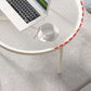 Iron 3 Legs Rectangle Cocktail Table Round Glass Top Coffee Table Clearhalo 'Coffee & Accent Tables' 'Coffee Tables' 'coffee_tables' 'furn' 'furn_coffee_tables' 'Furniture' 'Living Room Furniture' 7592333