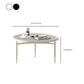 Iron 3 Legs Rectangle Cocktail Table Round Glass Top Coffee Table Clearhalo 'Coffee & Accent Tables' 'Coffee Tables' 'coffee_tables' 'furn' 'furn_coffee_tables' 'Furniture' 'Living Room Furniture' 7592339