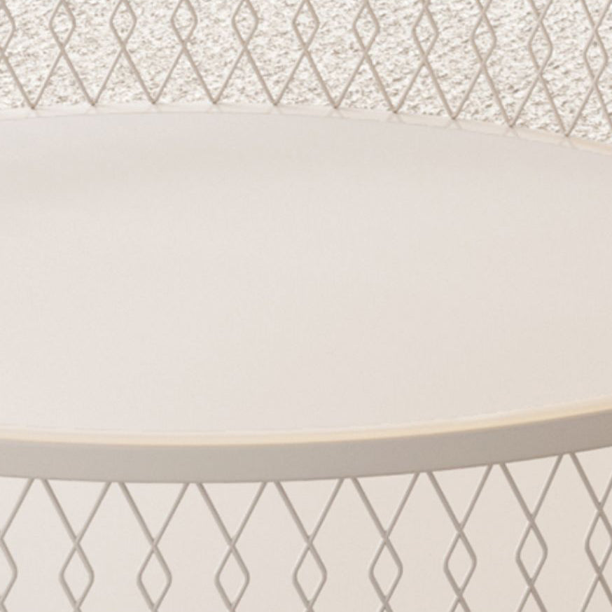 Iron 4 Legs Cocktail Table Round Glass Top Coffee Table with Shelf Clearhalo 'Coffee & Accent Tables' 'Coffee Tables' 'coffee_tables' 'furn' 'furn_coffee_tables' 'Furniture' 'Living Room Furniture' 7592359
