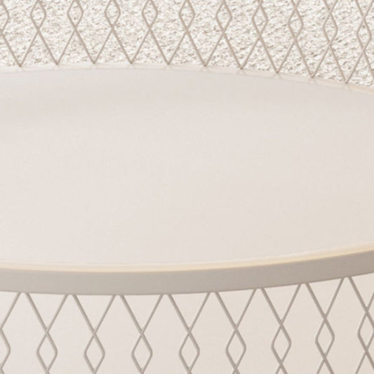 Iron 4 Legs Cocktail Table Round Glass Top Coffee Table with Shelf Clearhalo 'Coffee & Accent Tables' 'Coffee Tables' 'coffee_tables' 'furn' 'furn_coffee_tables' 'Furniture' 'Living Room Furniture' 7592359