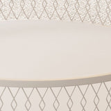 Iron 4 Legs Cocktail Table Round Glass Top Coffee Table with Shelf Clearhalo 'Coffee & Accent Tables' 'Coffee Tables' 'coffee_tables' 'furn' 'furn_coffee_tables' 'Furniture' 'Living Room Furniture' 7592359