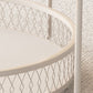 Iron 4 Legs Cocktail Table Round Glass Top Coffee Table with Shelf Clearhalo 'Coffee & Accent Tables' 'Coffee Tables' 'coffee_tables' 'furn' 'furn_coffee_tables' 'Furniture' 'Living Room Furniture' 7592360