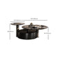 Minimalistic Slate Coffee Table Round Bunching Coffee Table Sets for Living Room Clearhalo 'Coffee & Accent Tables' 'Coffee Tables' 'coffee_tables' 'furn' 'furn_coffee_tables' 'Furniture' 'Living Room Furniture' 7592429