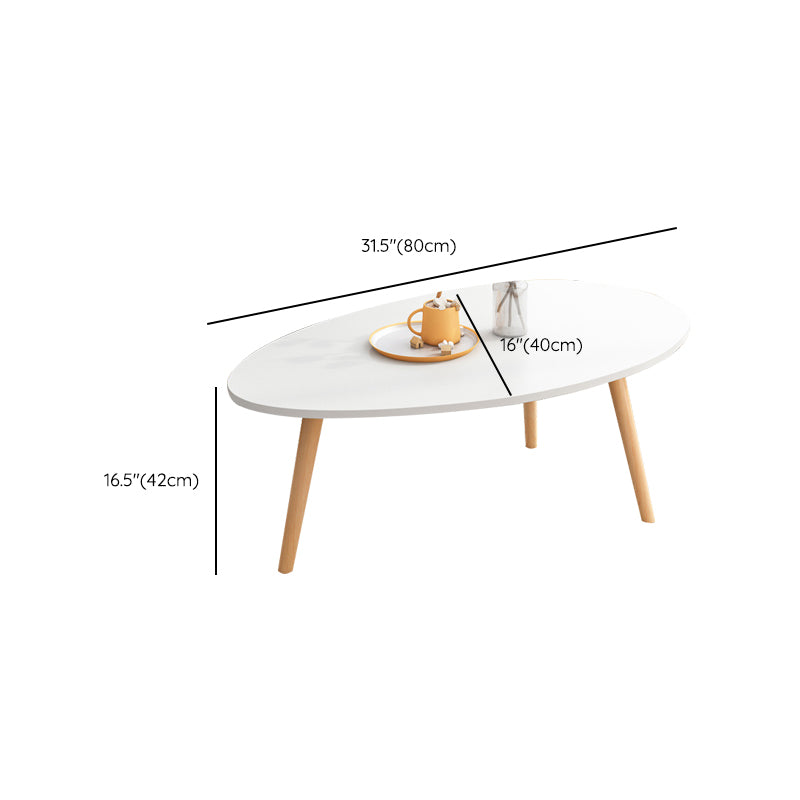Minimalistic Single Coffee Table Wood Contemporary Cocktail Table with Shelf Clearhalo 'Coffee & Accent Tables' 'Coffee Tables' 'coffee_tables' 'furn' 'furn_coffee_tables' 'Furniture' 'Living Room Furniture' 7592455