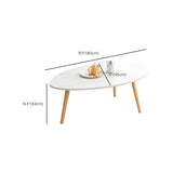 Tavolino minimalista a legno tavolo da cocktail contemporaneo con scaffale