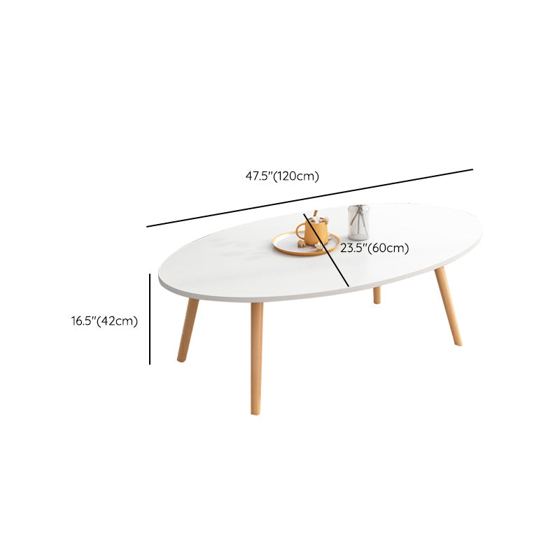 Minimalistic Single Coffee Table Wood Contemporary Cocktail Table with Shelf Clearhalo 'Coffee & Accent Tables' 'Coffee Tables' 'coffee_tables' 'furn' 'furn_coffee_tables' 'Furniture' 'Living Room Furniture' 7592456