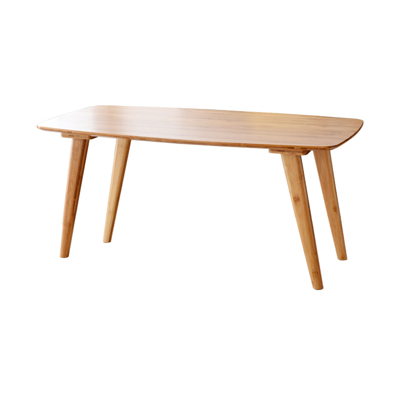 Rectangular Wood Coffee Table Contemporary 4 Legs Cocktail Table 39.5"L x 24"W x 16"H Natural Shelves Not Included Clearhalo 'Coffee & Accent Tables' 'Coffee Tables' 'coffee_tables' 'furn' 'furn_coffee_tables' 'Furniture' 'Living Room Furniture' 7592490