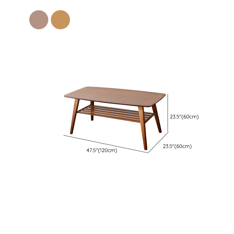 Rectangular Wood Coffee Table Contemporary 4 Legs Cocktail Table Clearhalo 'Coffee & Accent Tables' 'Coffee Tables' 'coffee_tables' 'furn' 'furn_coffee_tables' 'Furniture' 'Living Room Furniture' 7592492