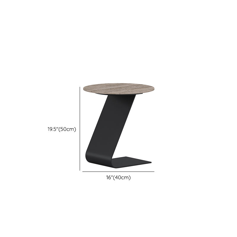 Mesa de centro minimalista de pizarra, juegos de mesa de centro redondos para sala de estar