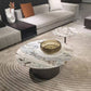 Contemporary Slate Coffee Table Round Bunching Coffee Table Sets for Living Room