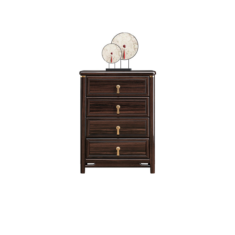 ソリッドウッドストレージキャビネットミッドセンチュリーモダンソフトクローズドロワーサイドキャビネット