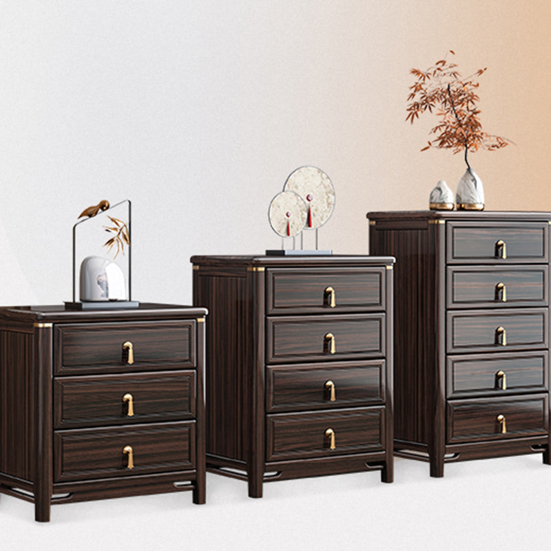 ソリッドウッドストレージキャビネットミッドセンチュリーモダンソフトクローズドロワーサイドキャビネット