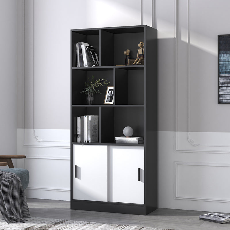 Standard Accent Cabinet No Distressing Water Resistant Wood Cabinet 31.5"L x 13.8"W x 70.9"H Gray-White 2 Clearhalo 'Cabinets & Chests' 'cabinets_chests' 'furn' 'furn_cabinets_chests' 'Furniture' 'Living Room Furniture' 7592594